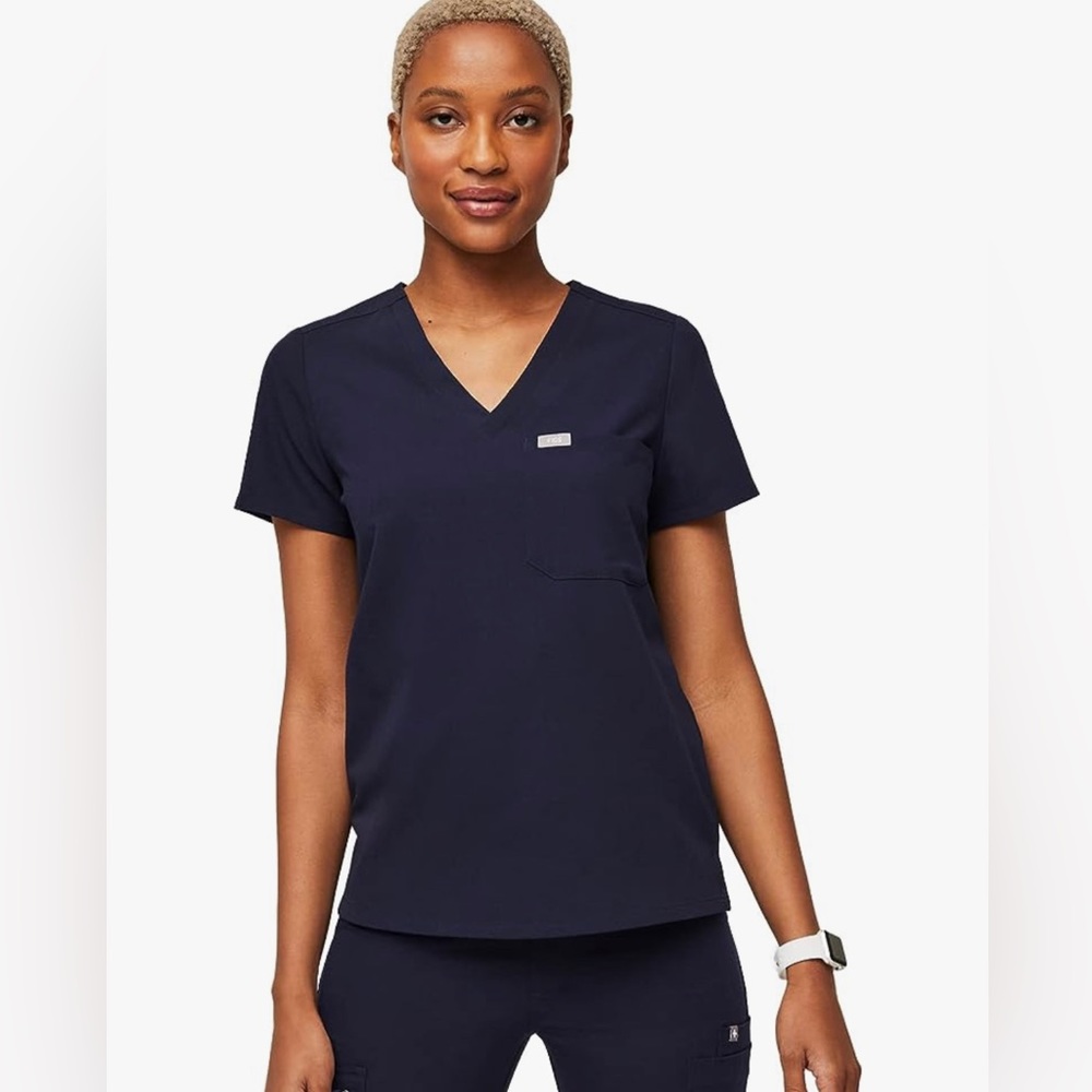NWT FIGS XXSMALL Catarina One-pocket Scrub top NIGHT SKY LIMITED EDITION